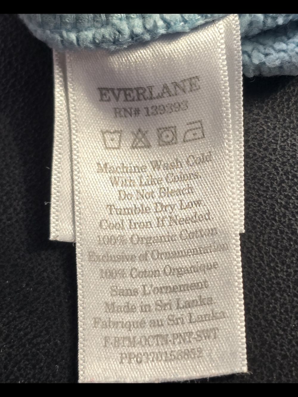 Everlane Track Jogger Sweatpants XS Blue Organic Cotton French Terry Oversized - Picture 9 of 10